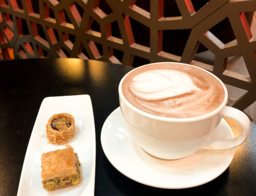 A Hot Chocolate at Qataf Café in Hamad International Airport, Qatar