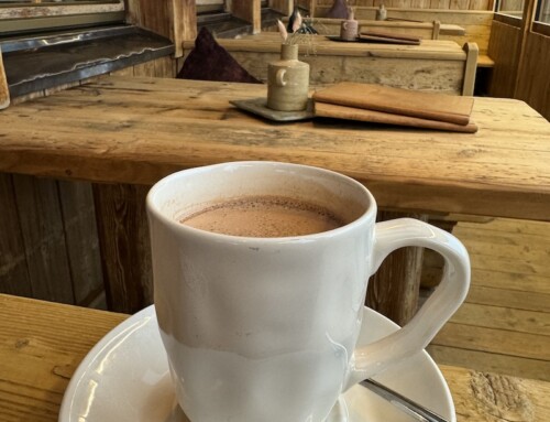 A Hot Chocolate at Rifugio Friedrich August, Campitello di Fassa, Italy