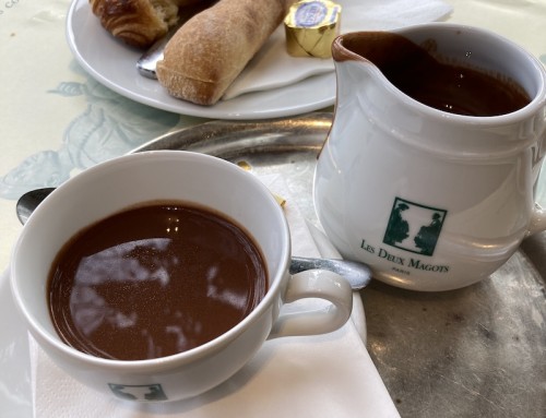 A Hot Chocolate at Les Deux Magots, Paris, France