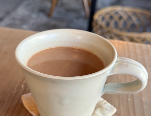 A Hot Chocolate at Haru Chocolate, Nakatsu, Japan